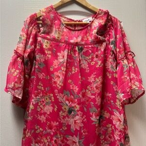 Vibrant Floral Women's Blouse